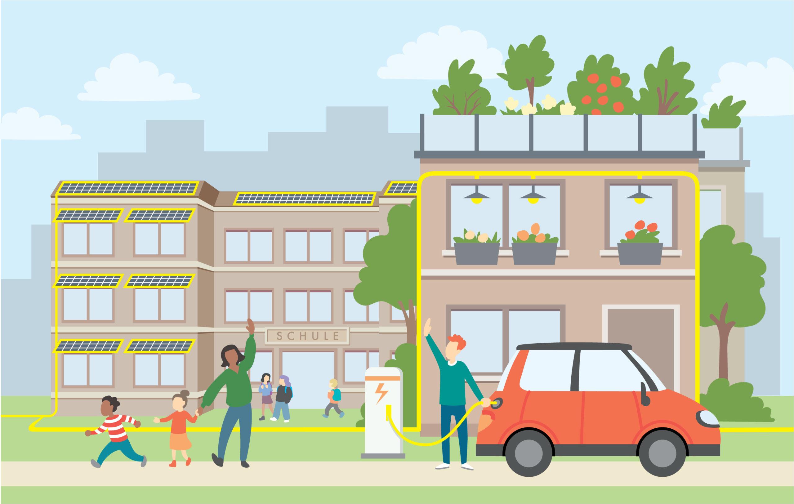 Erneuerbare-Energiegemeinschaft_Illustration